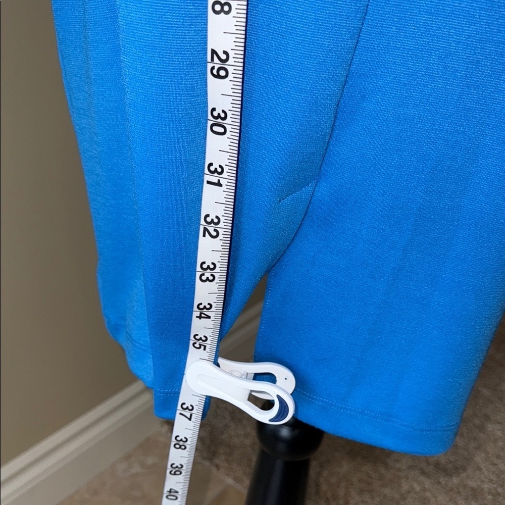 George Dress Blue Sheath Midi Office Cocktail Formal Women's Size M - Picture 5 of 10